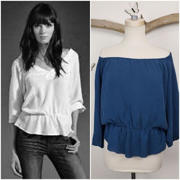 Joie jefferson blouse blue - Picture 1 of 8
